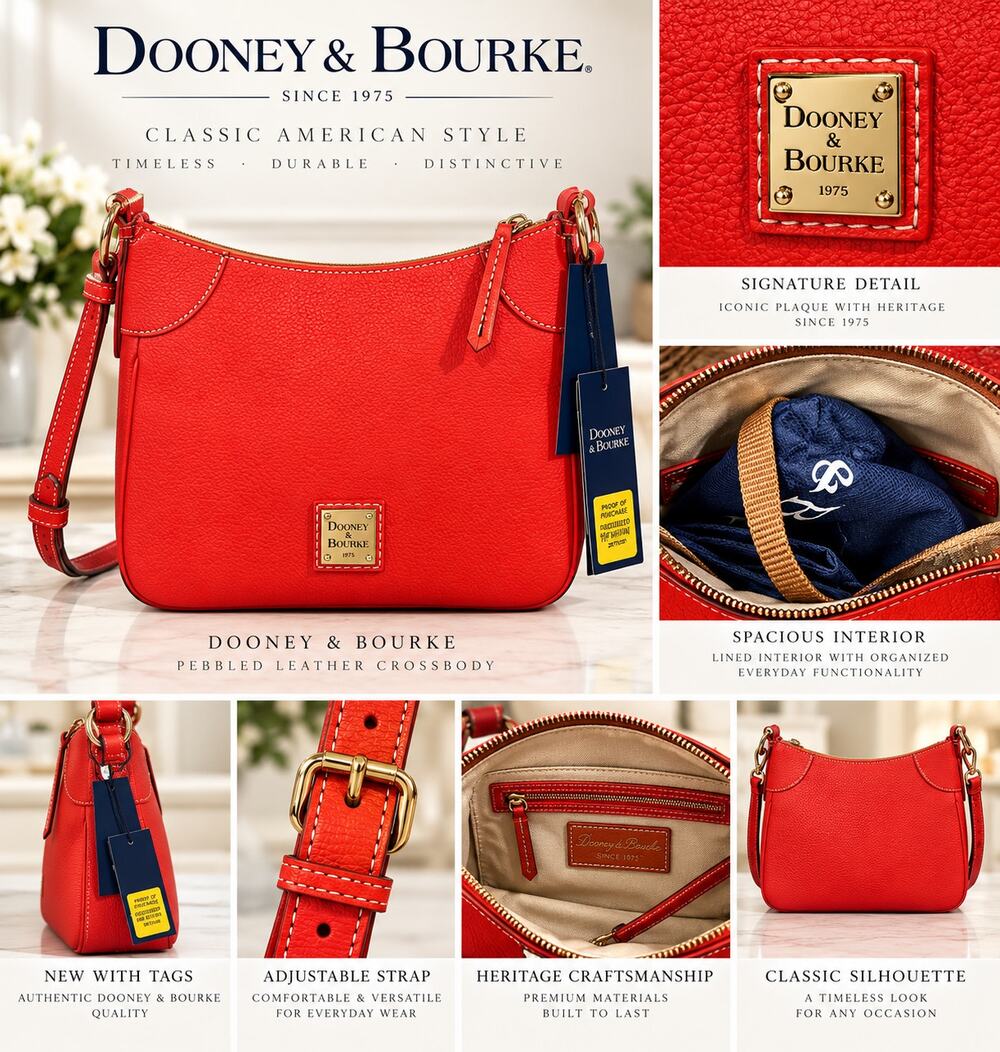 Dooney & Bourke Pebble Grain Small Kiley Crossbody*NWT pebbled leather orange